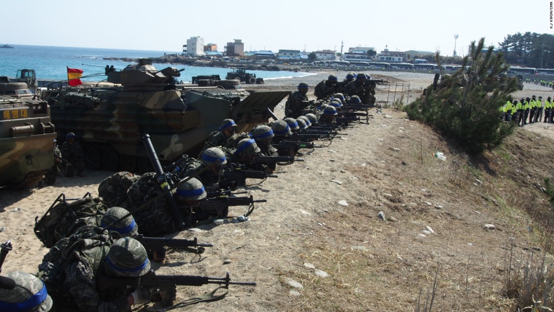 North Korea is against the military exercises held by the US and South Korea