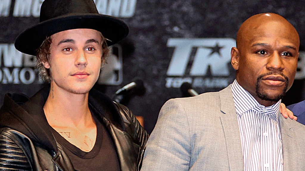 Monumental pelea entre Justin Bieber y Floyd Mayweather