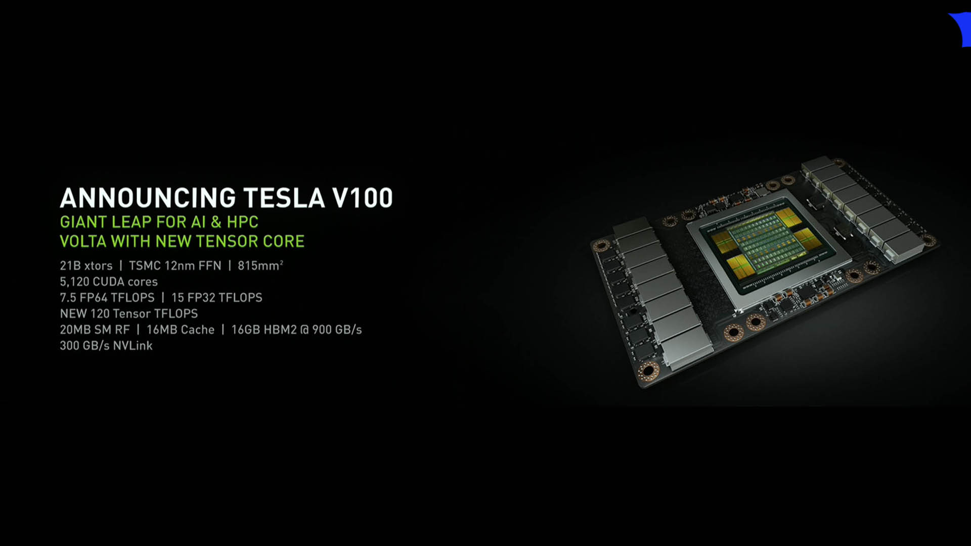 NVIDIA to release cards with eight V100 GPUs