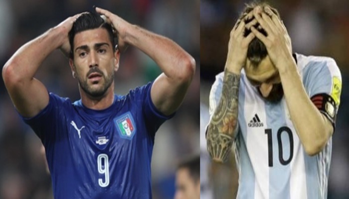 Argentina e Itália correm sério risco de ficar fora da Copa 2018