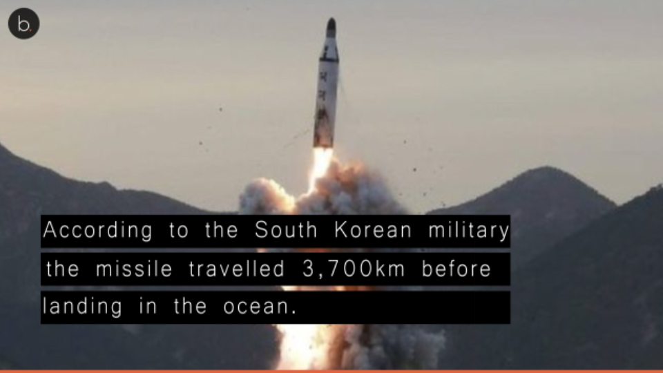 North Korea fires the second missile over Japan into a sea.