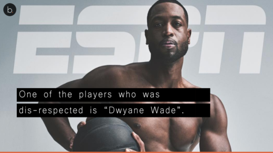 ESPN's disrespectful rank of Dwyane Wade on his capacity.