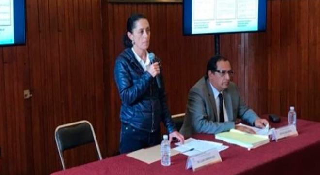 Claudia Sheinbaum, Jefa Delegacional en Tlalpan, denuncia a ex-funcionarios
