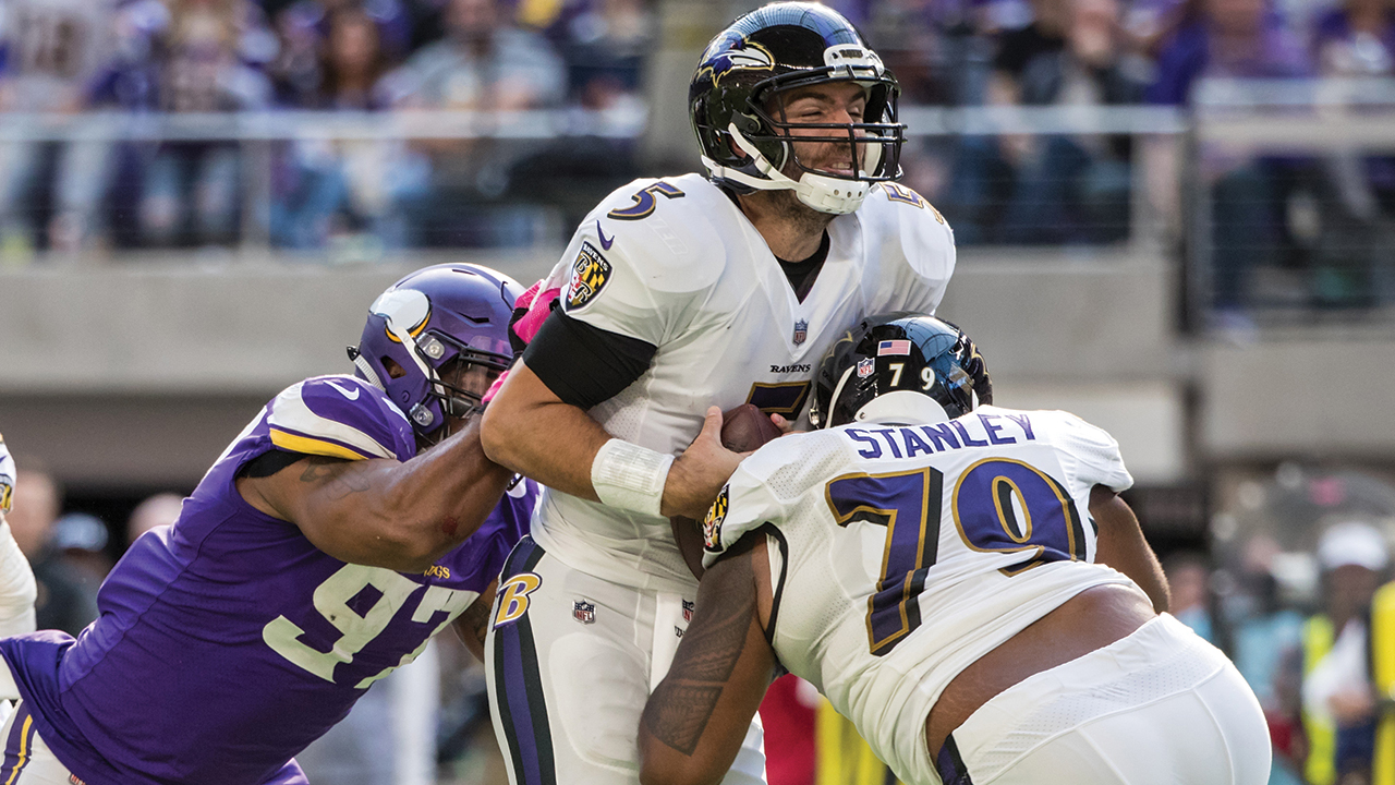 Joe Flacco has concussion after a brutal hit by Kiko Alonso