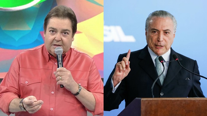 Vídeo: Faustão paga conta de Michel Temer em restaurante e revela o motivo