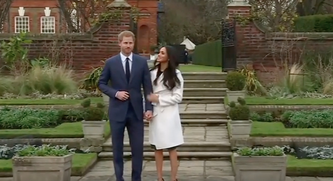 Meghan Markle shows off her engagement ring