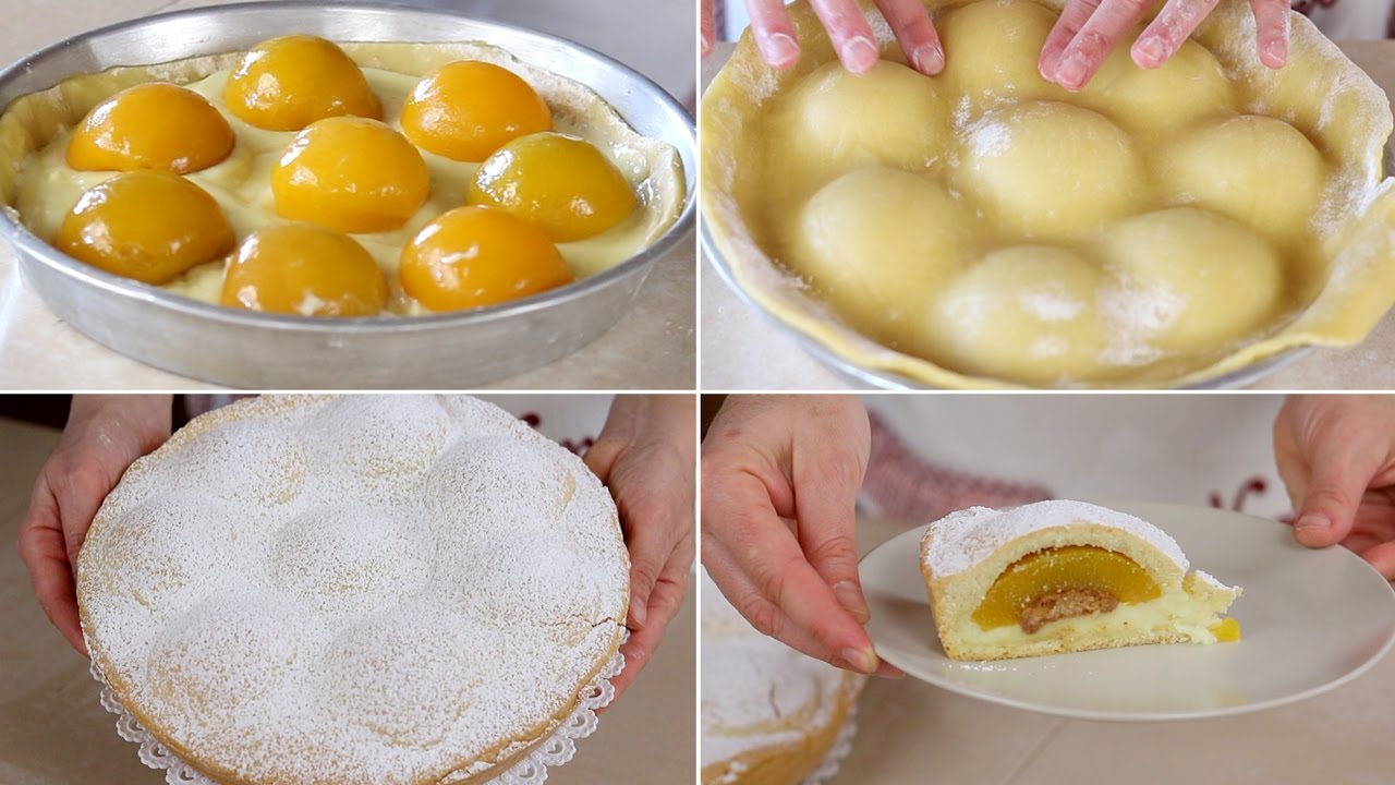 Torta di pesche sciroppate e amaretti: ricetta