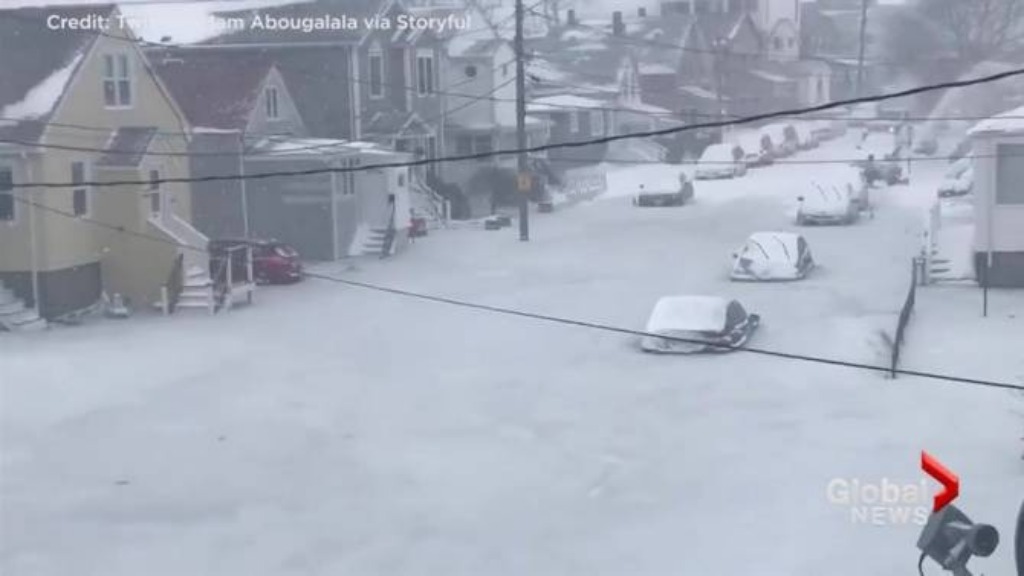 Frozen floodwaters in Revere leave cars encased in ice