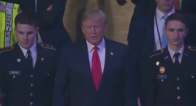 Watch Donald Trump at 2018 College Football Championship Game