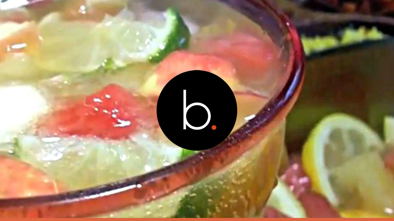 Old school punch is the ideal non-alcoholic drink for a Superbowl Sunday party