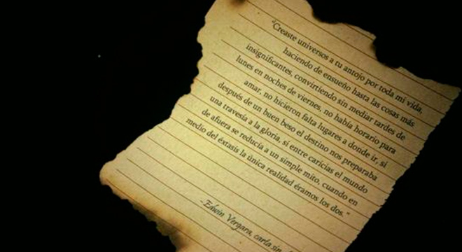 Una de las muchas cartas sin enviar