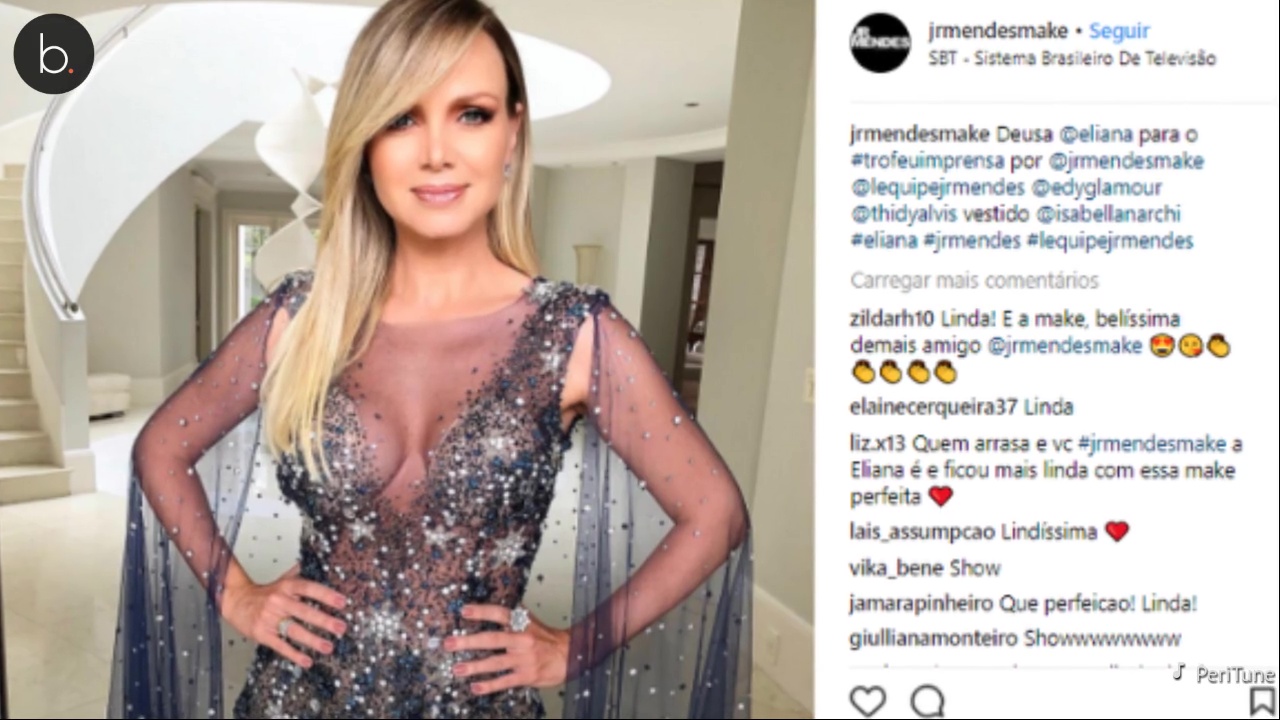 Trofeu Imprensa, Eliana surge deslumbrante com vestido transparente, veja vídeo