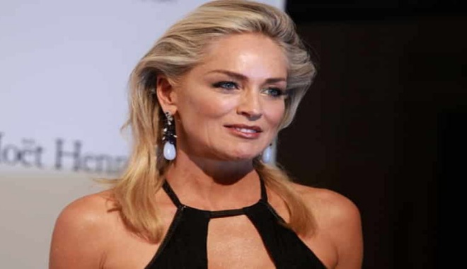 Sharon Stone takes an embarrassing fall on the street