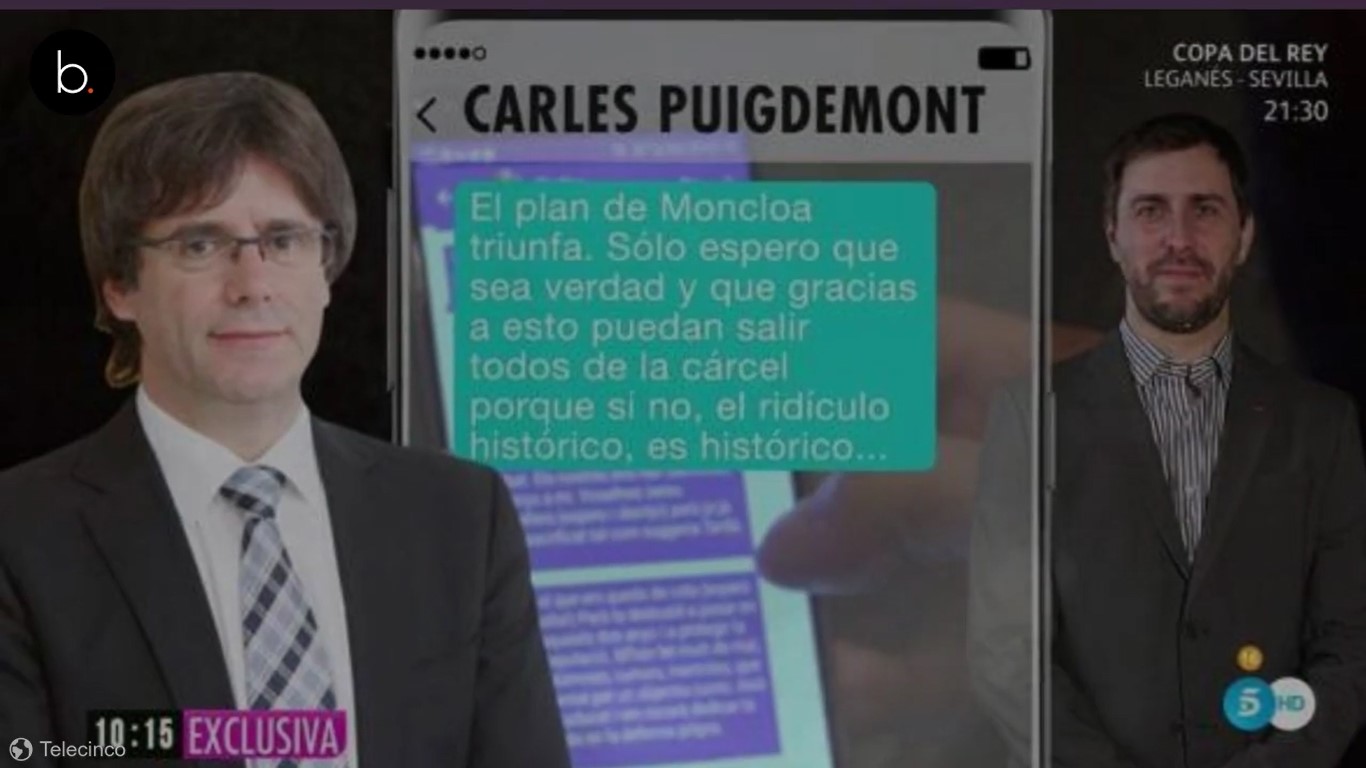 Cataluña: Puigdemont y Comín denuncian a Ana Rosa en Bélgica