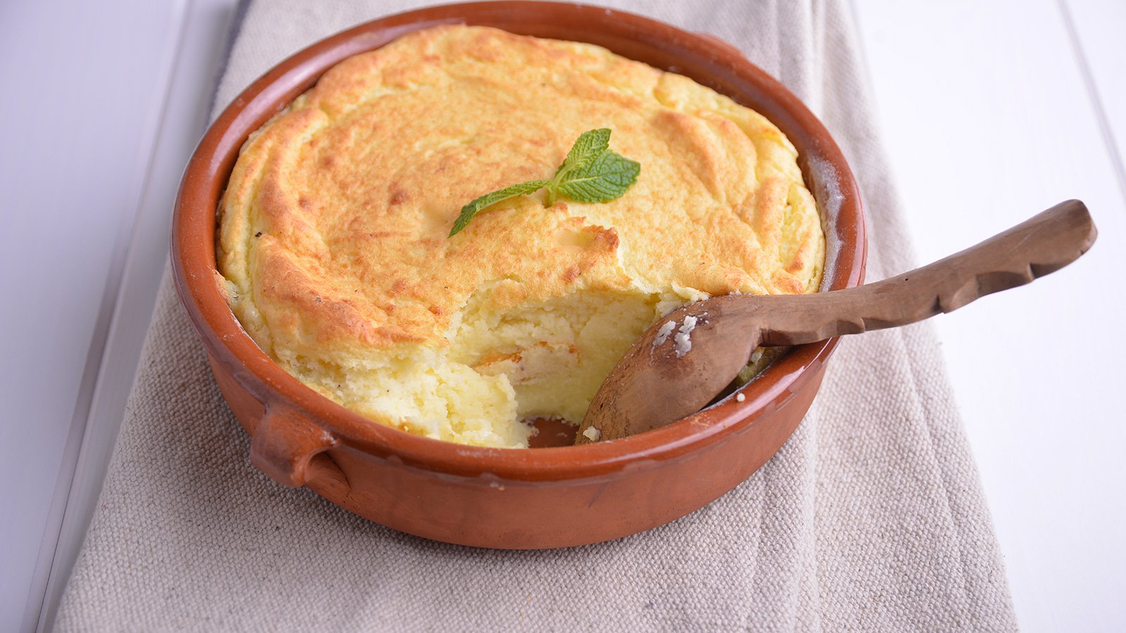 Receta de soufflé de chocolate blanco con aroma a naranja