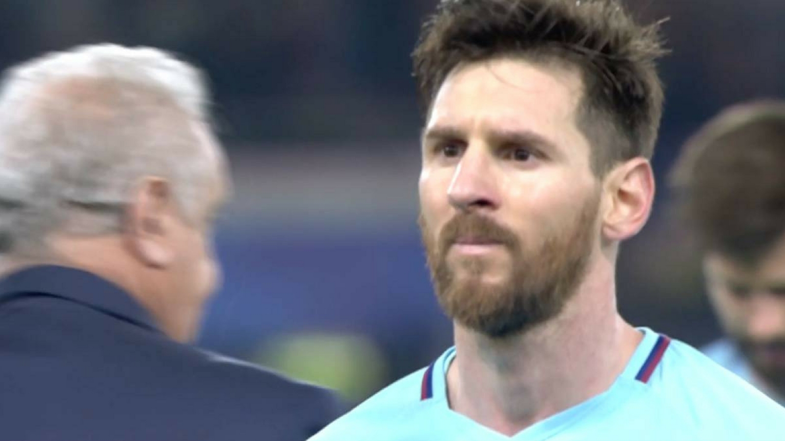 Vídeo: Lo que pasó al final del Roma-Barça con Messi