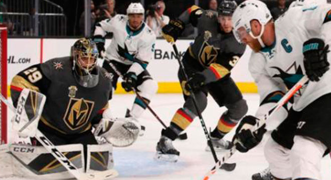 Los Sharks dan primera mordida en su serie vs Vegas, al ganar en doble OT