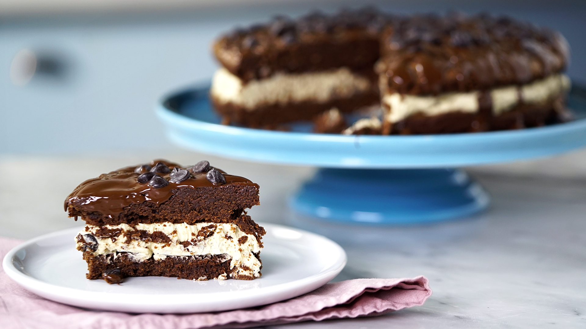 Brownies de chocolate blanco y nueces