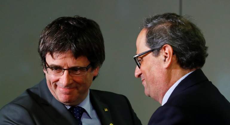 La controversial reunión entre Puigdemont y Torra