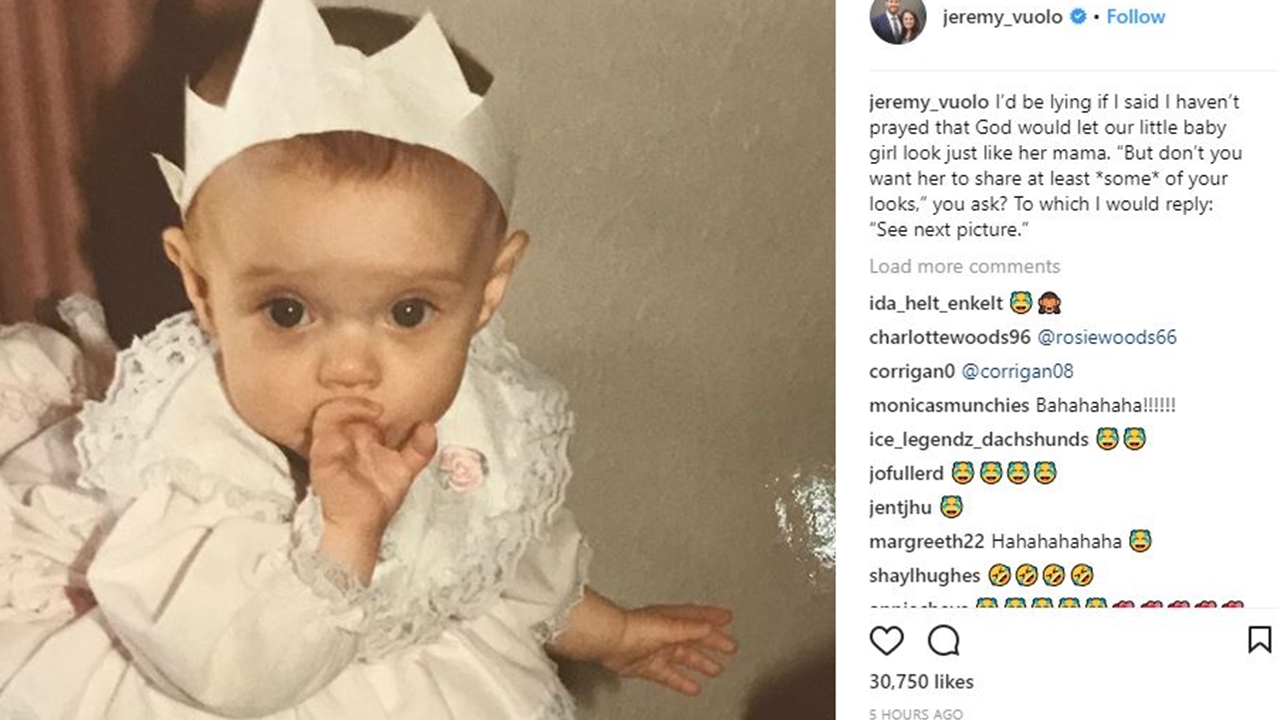 Jeremy Vuolo posted a funny picture of himself as a baby