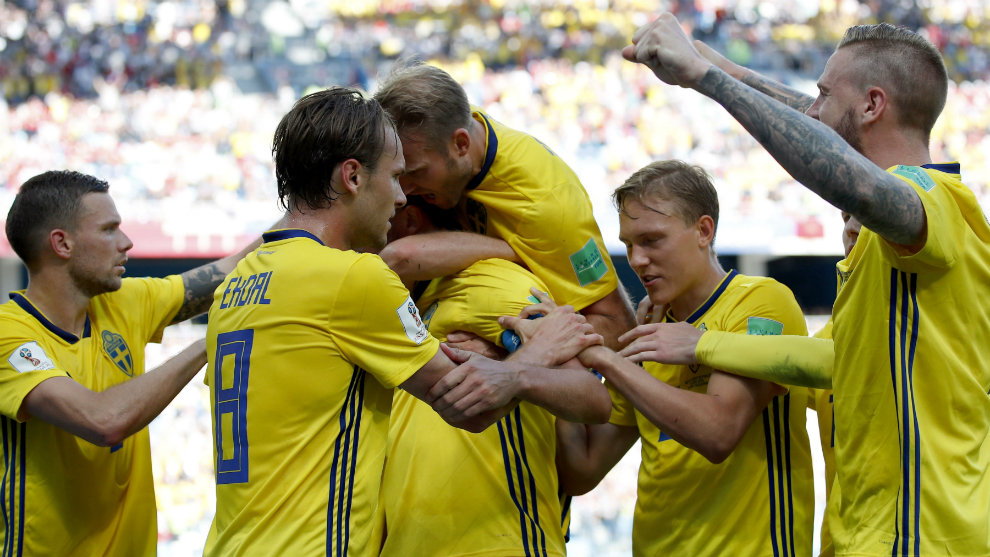 Suecia gana a la selección de Corea del Sur 1-0