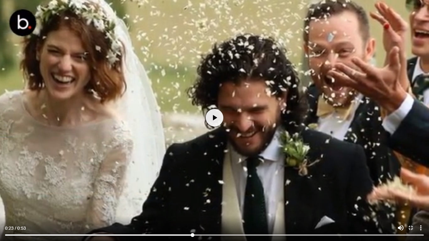 La boda de Rose Leslie y Kit Harington al estilo Juego de Tronos