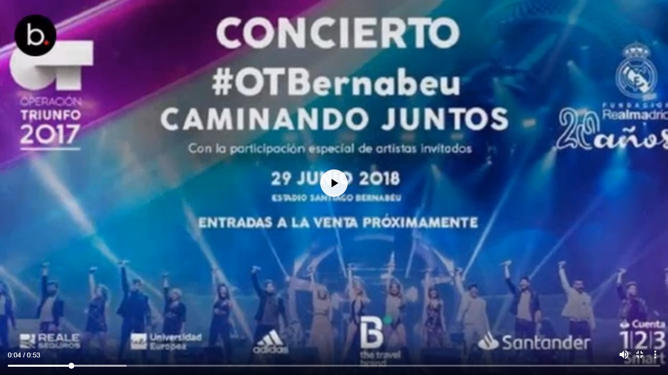 Participantes de OT 2017 se presentarán en el Bernabéu en concierto