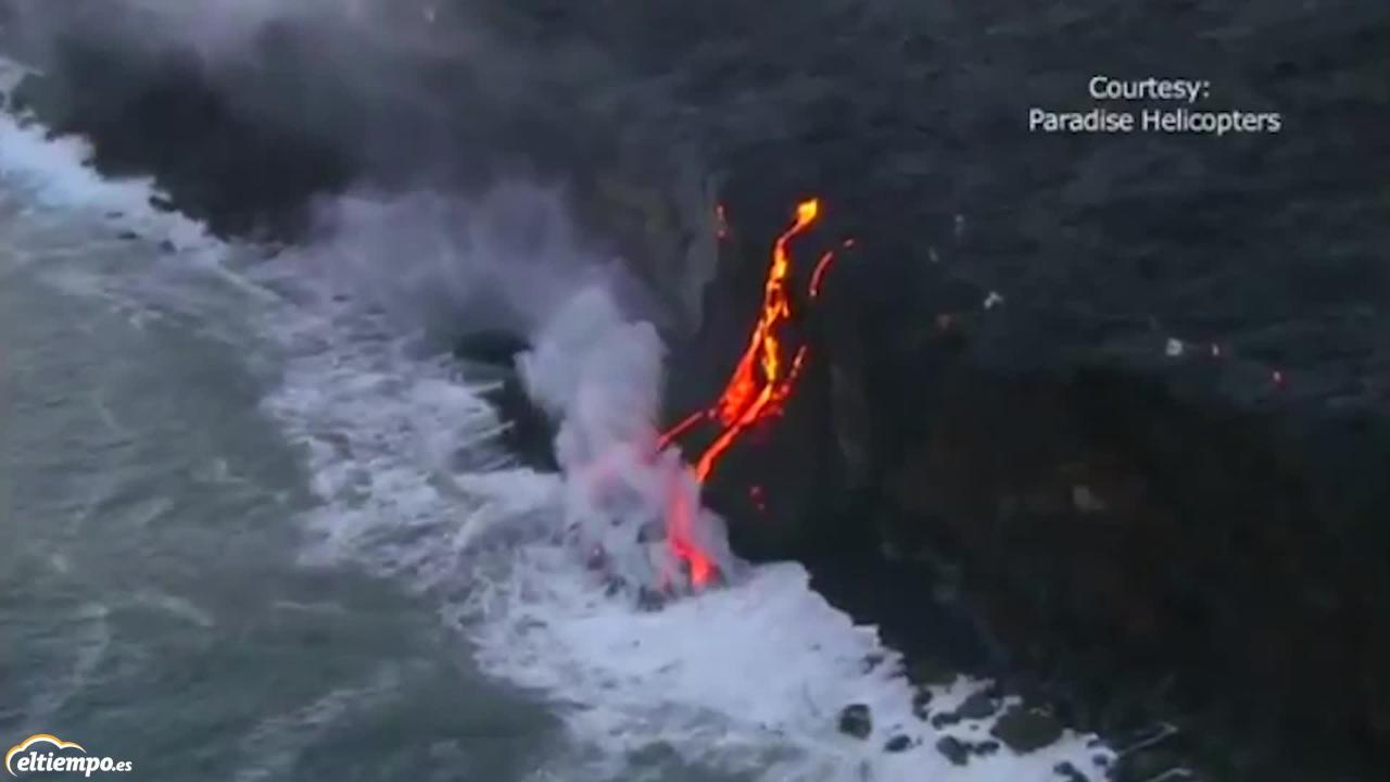 La erupción del Kilauea en Hawái ha creado un gran delta de lava
