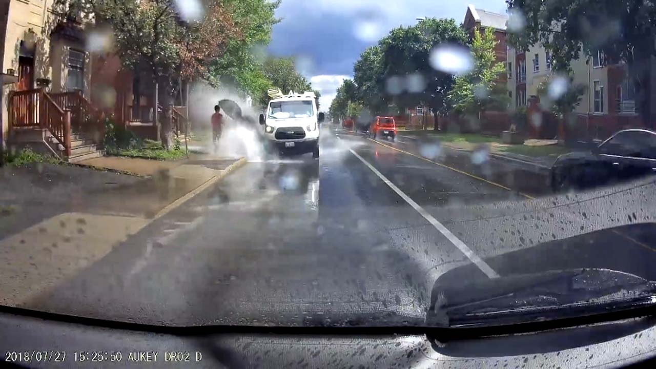 Canadian van driver who purposely splashed pedestrians gets sacked