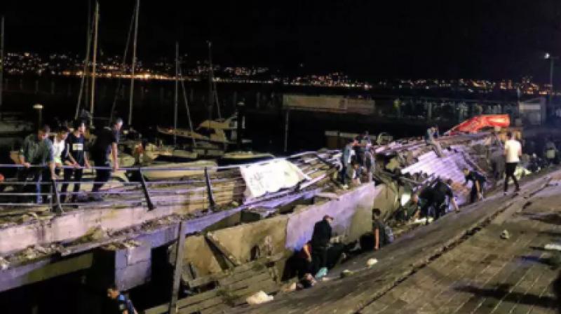 Photos: Vigo festival collapse in Spain injures more than 300