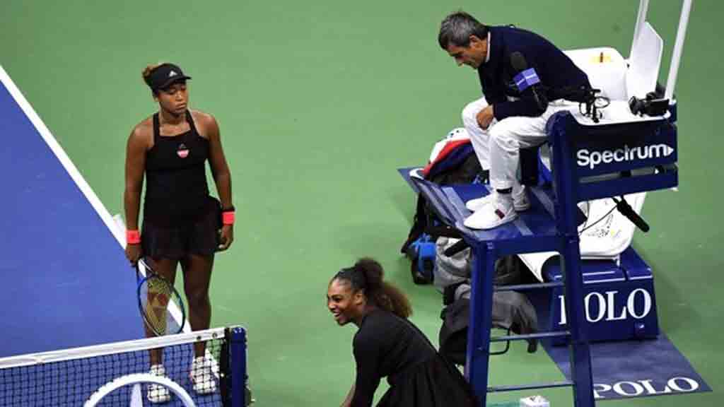 Serena Williams mantiene un duro cruce con el arbitro en la final del US Open