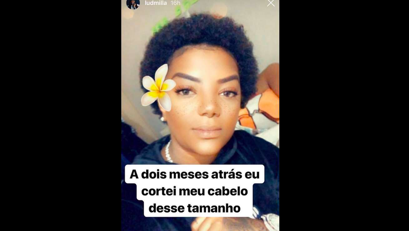 Ludmilla aparece sem peruca no Instagram