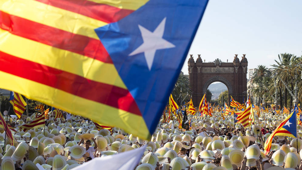 Diada 2018: Independentistas marchan en las calles de Barcelona