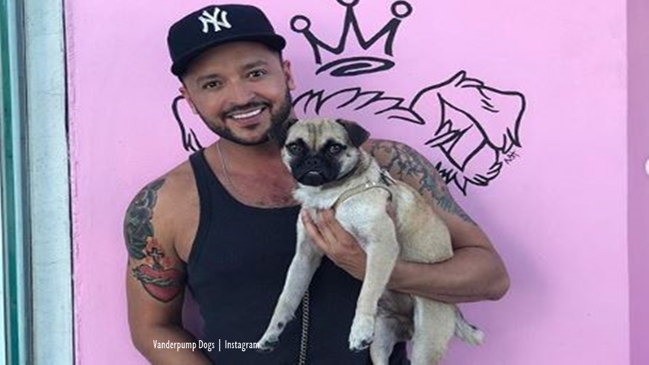 Jai Rodriguez adopts a dog rescued by The Pug Queen through Vanderpump Dogs