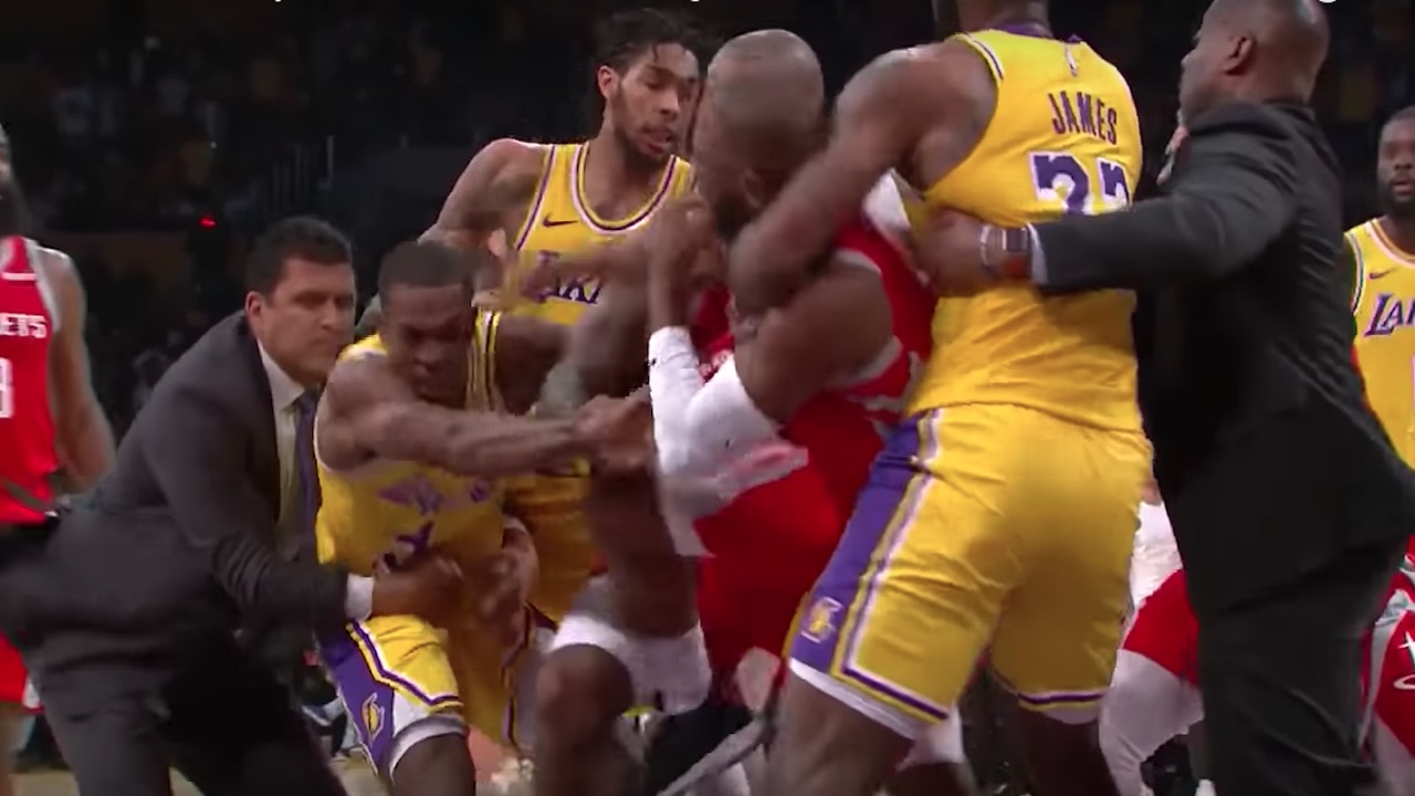 LeBron discusses Rondo vs. Paul fight, Lakers' tough start
