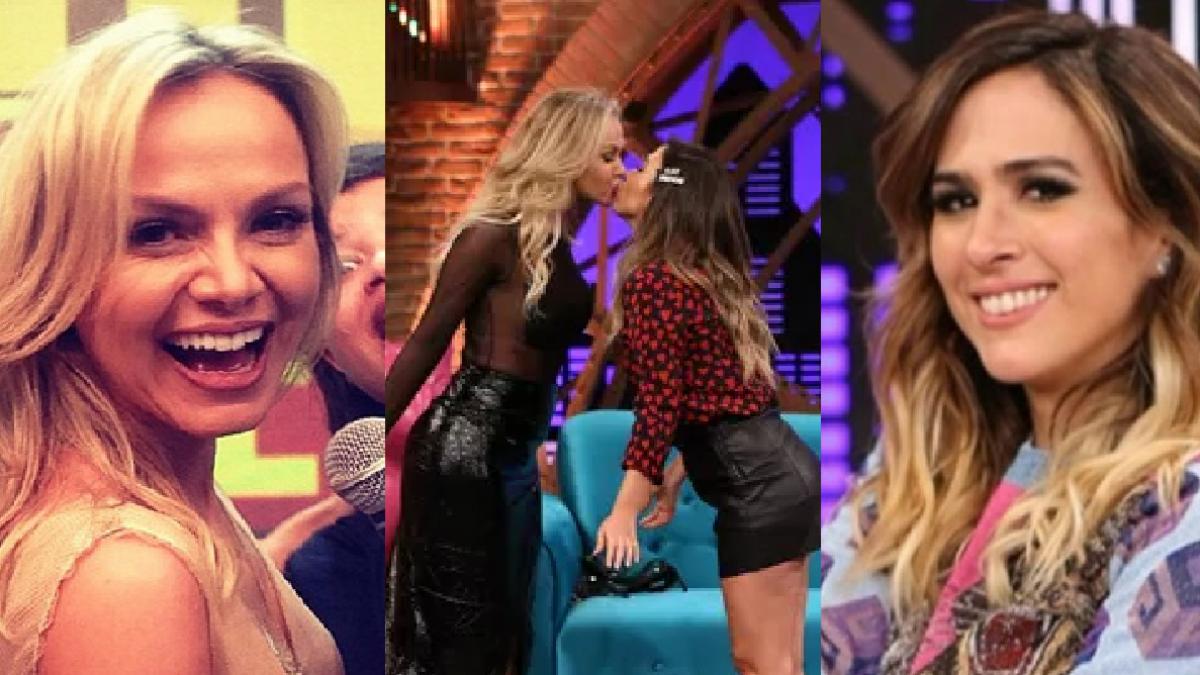Eliana beija Tatá Werneck no "Lady Night"