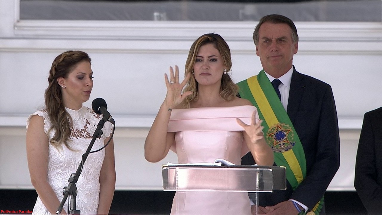 Michelle Bolsonaro discursa na posse do marido