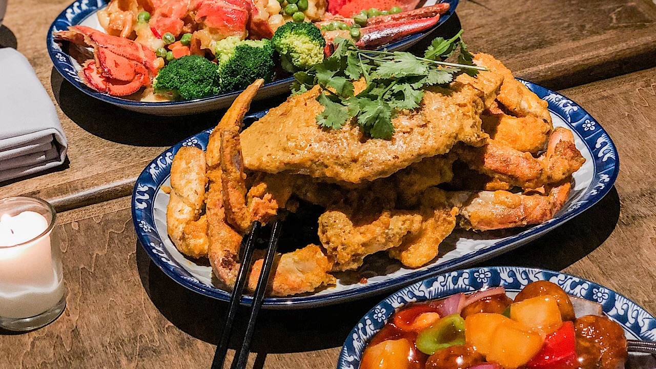 Images of food from the Little Alley restaurant in NYC