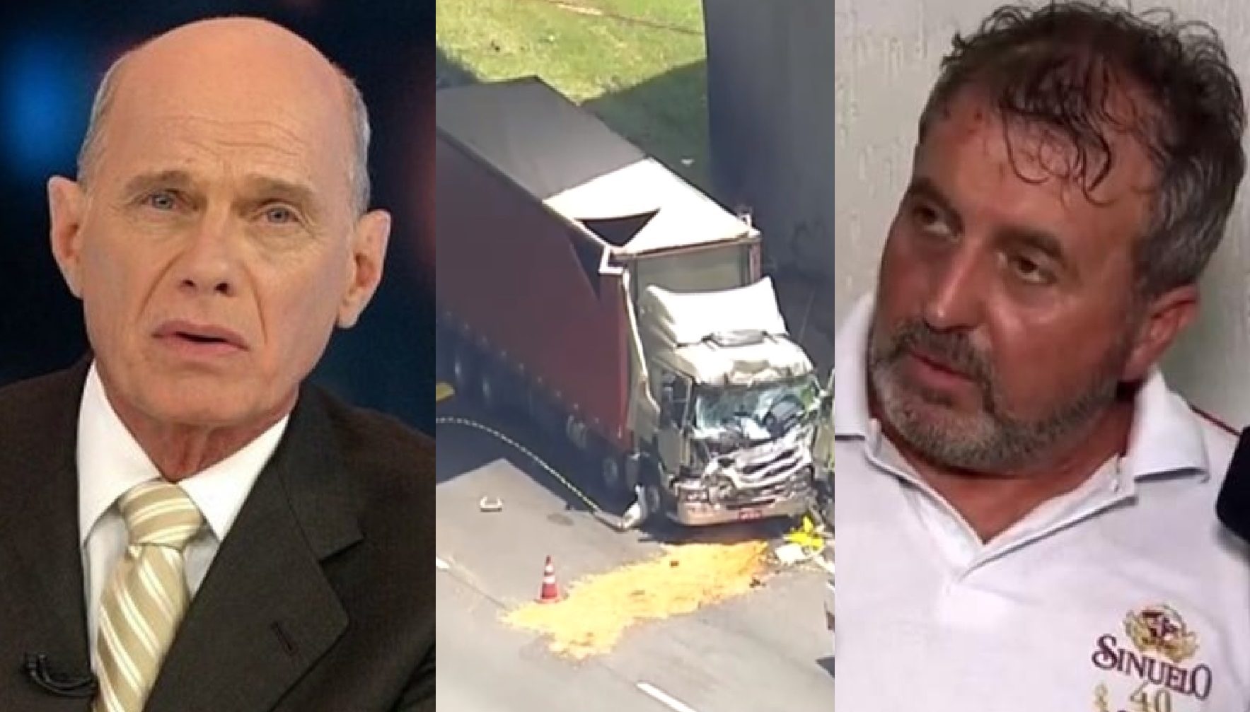 Motorista do caminhão atingido por helicóptero que vitimou Boechat conta o que viu
