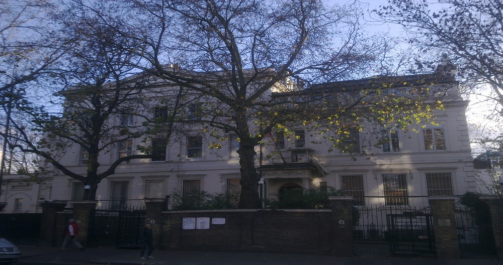 The Russian embassy showed an unusual activity