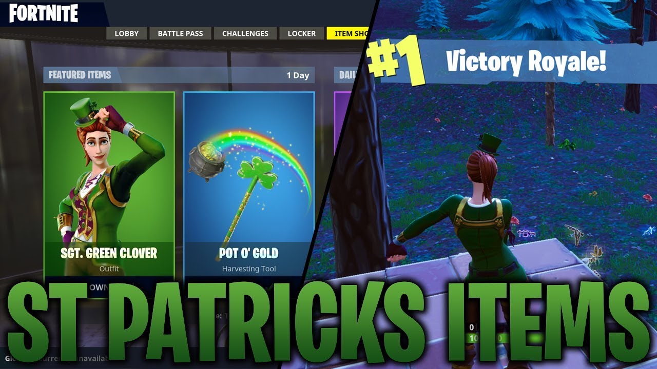 Fortnite New Leaks Suggest St Patrick S Day Outfits Are Comi!   ng - 