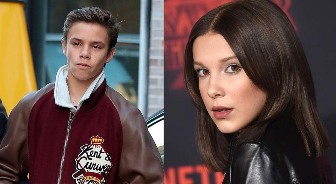 La actriz Millie Bobby Brown de Stranger Thinks y Romeo Beckham salen juntos