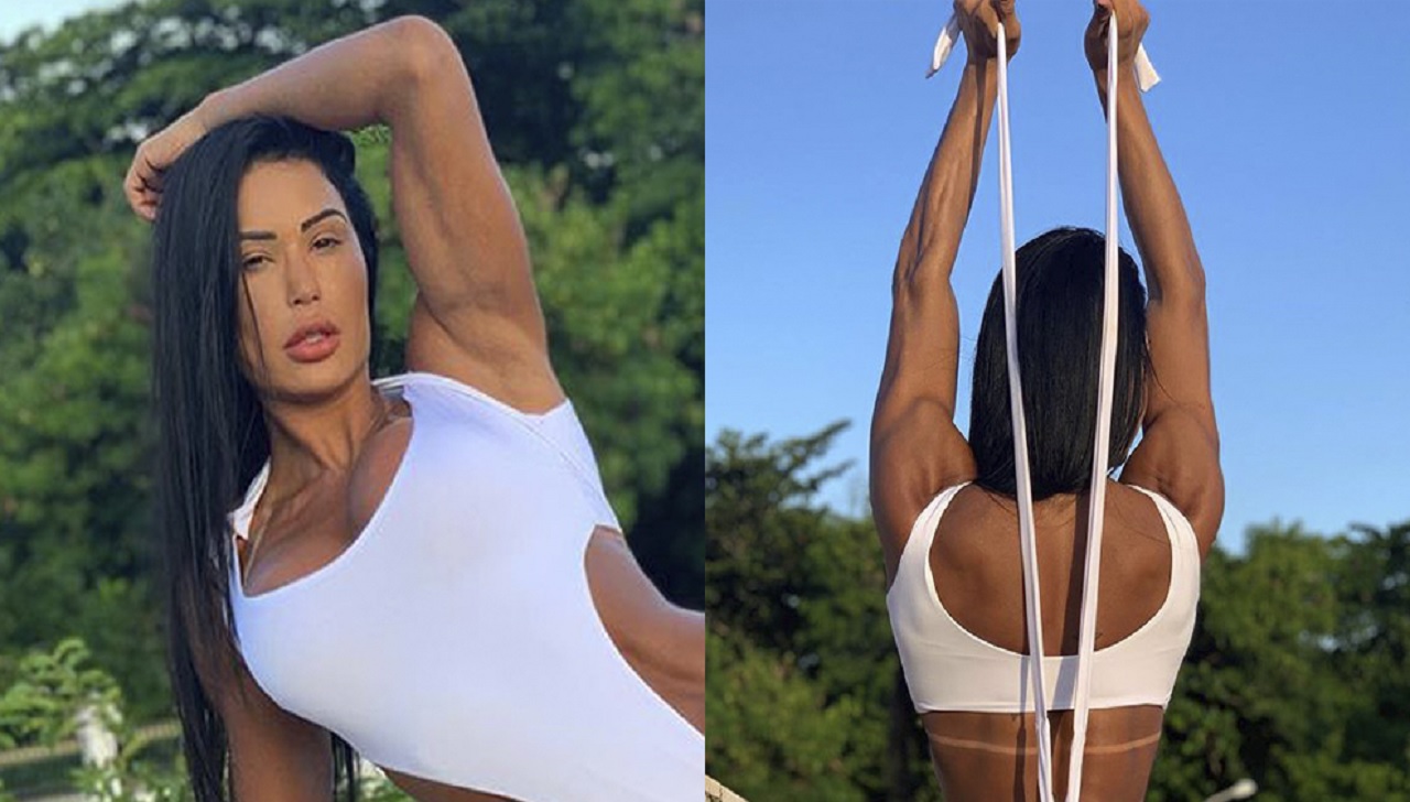 Gracyanne Barbosa tira foto de maiô branco e desperta a curiosidade de seus seguidores