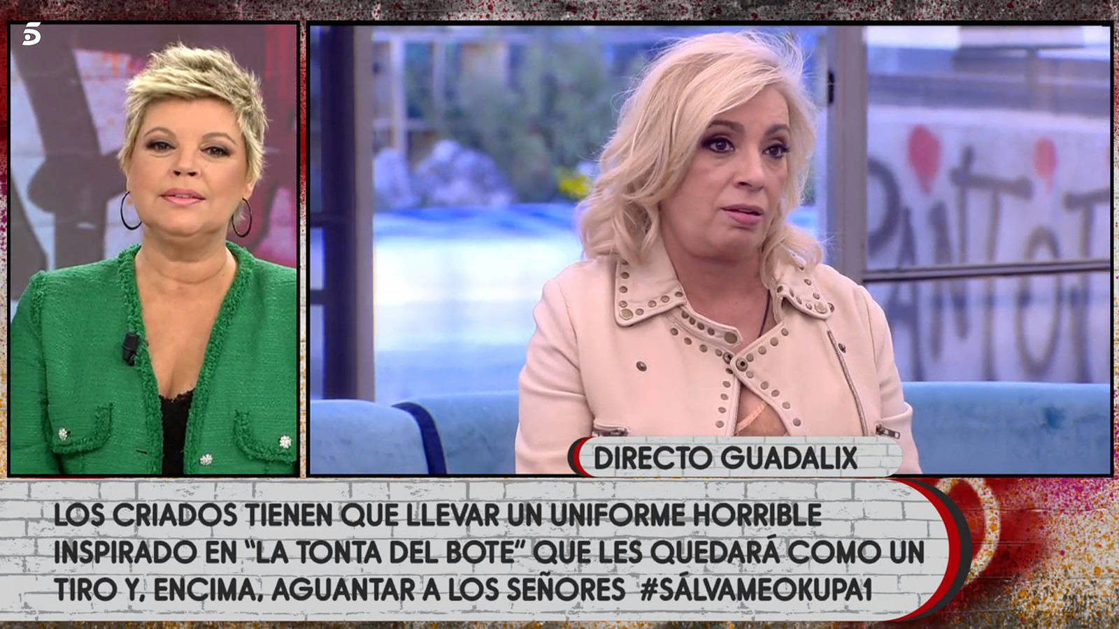 Por una prueba en la Casa, Carmen Borrego se enfrenta a Terelu: 'Que me dejes, tía'