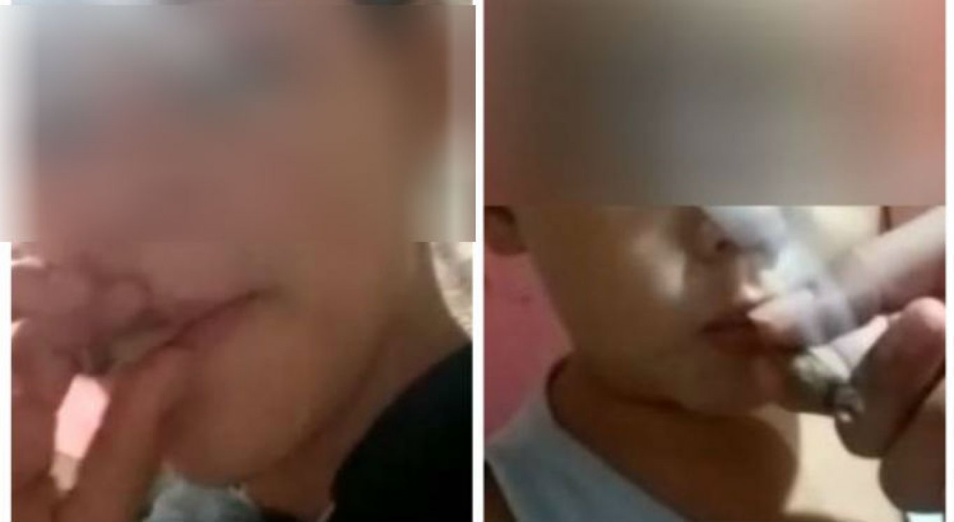 Vídeo mostra criança de um ano sendo forçada a fuma maconha por parentes