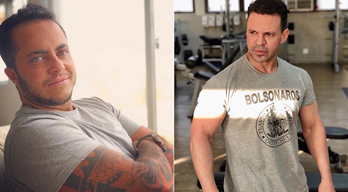Thammy posa com camisa aberta e Eduardo Costa faz comparação entre os dois