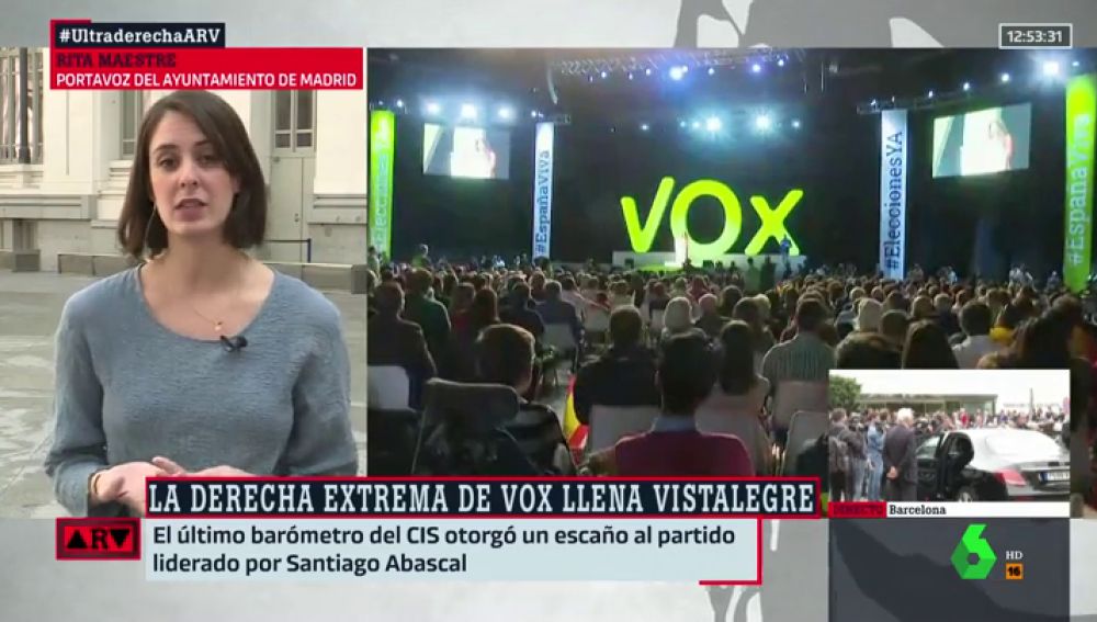 Rita Maestre cree que VOX querría mandar al colectivo LGTB a un campo de concentración