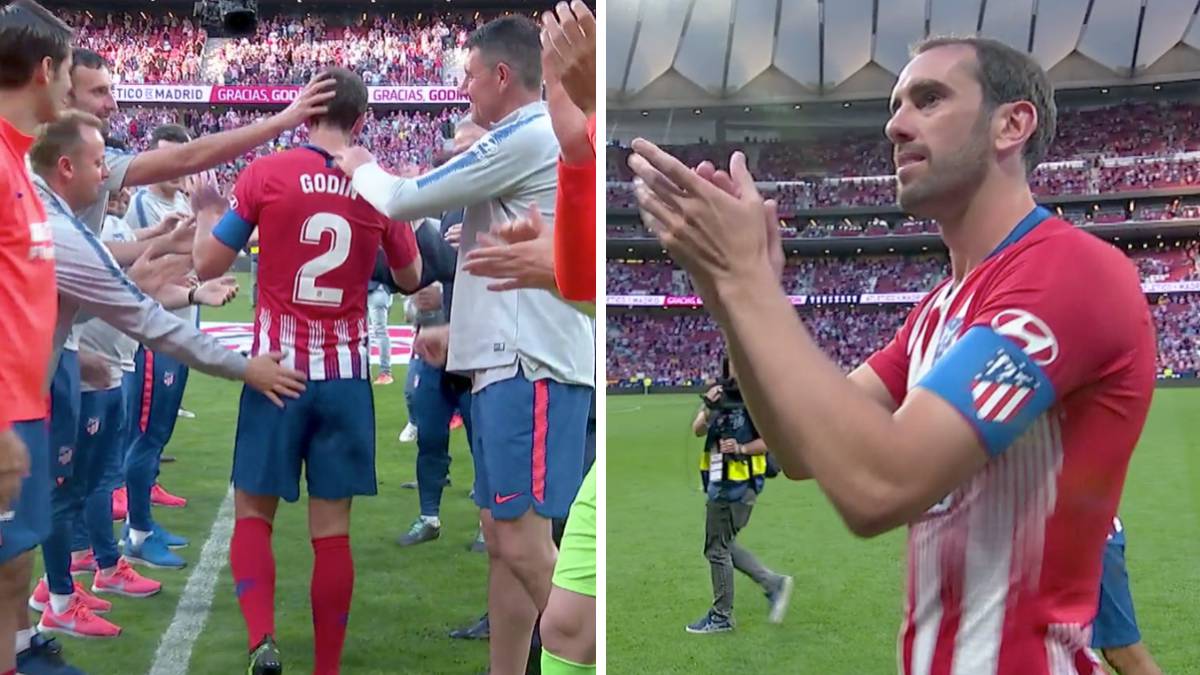 Godín es despedido de Atlético de Madrid con un sentido homenaje