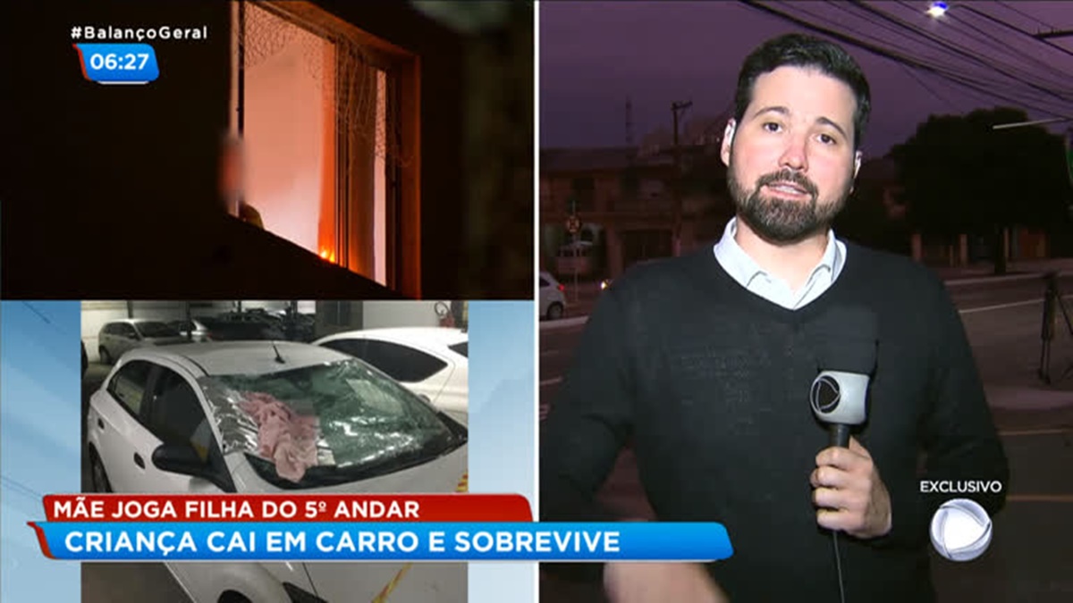 Menina de 3 anos sai andando depois de ser jogada do quinto andar de prédio