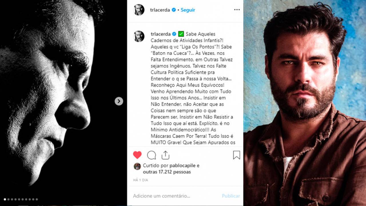 Antes apoiador da Lava Jato, Thiago Lacerda muda de lado e pede 'Lula Livre'